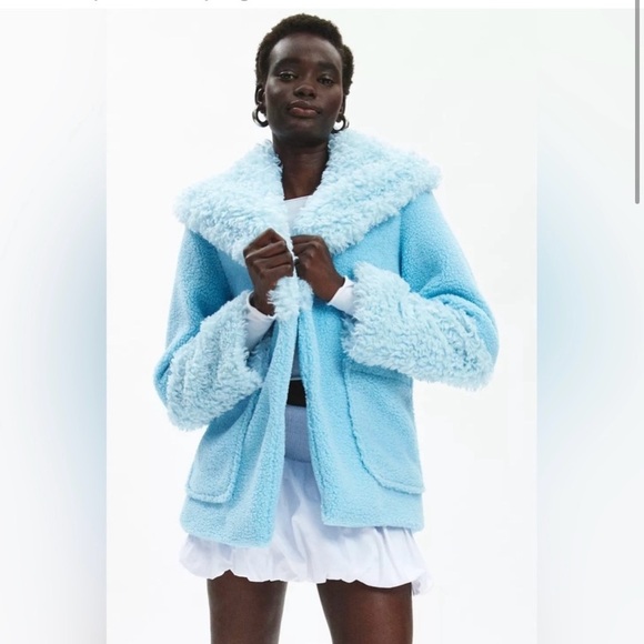 Urban outfitters -  Kimichi Blue Faux Fur Coat Size M NWT - Picture 1 of 12